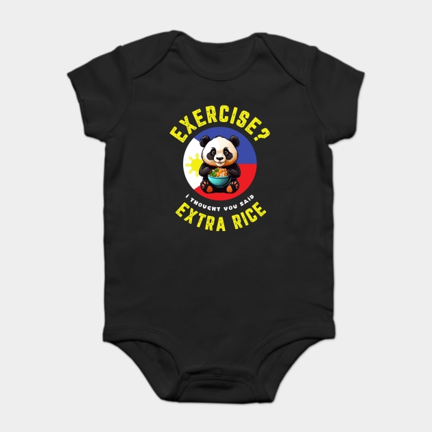 Filipino Pinoy Pride Philippines Food Adobo Baby Bodysuit by QuirkyQuest Creations